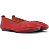 Camper Right Nina Leather Ballerina Shoes In Red
