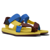 Camper Strap-detail Open-toe Sandals In Burgundy,yellow,blue