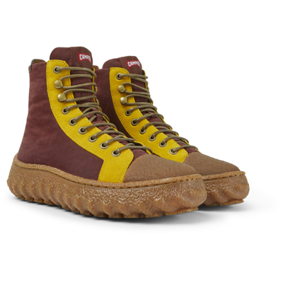 Camper Ankle Boots For Women In Burgundy,yellow,blue
