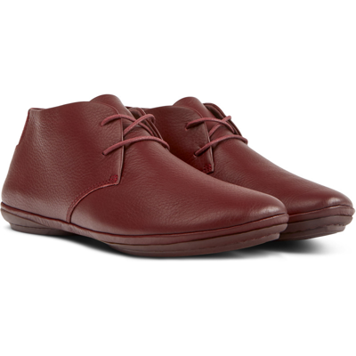 Camper Ankle Boots Women  Right- Burgundy In Red