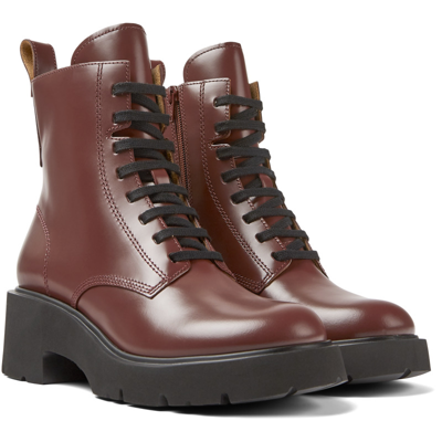 Camper Boots For Women In Burgundy