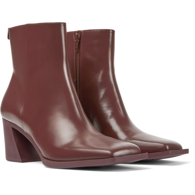 Camper Ankle Boots For Women In Burgundy