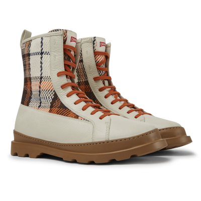 Camper Ankle Boots For Men In White,brown,orange