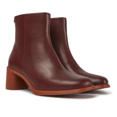 Camper Ankle Boots For Women In Burgundy