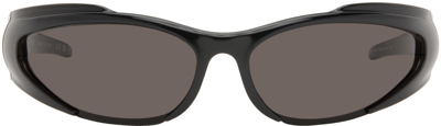 Balenciaga Reverse Xpander Rectangle-frame Sunglasses In Black-black-grey