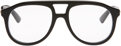 Gucci Aviator Glasses In Black-black-transpar