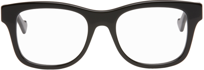 Gucci Black Square Glasses In Black-black-transpar