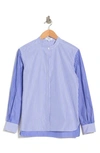 Theory Stripe Long Sleeve Button-up Shirt In Blue Multi