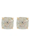 Kate Spade Mini Small Square Epoxy Stud Earrings In Opal