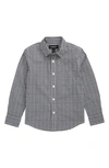Nordstrom Kids' Stripe Poplin Button-up Shirt In White Mixed Check