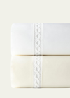 Sferra Millesimo Standard Lace Sateen Pillowcase Pair In White