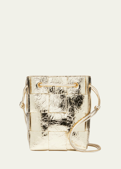Bottega Veneta Cassette Small Leather Bucket Bag In Supermoon-gold