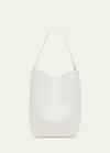 The Row N/s Park Tote Large In Lux Grained Calfksin In White