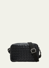 Bottega Veneta Small Leather Classic Intrecciato Camera Bag In Smeraldper