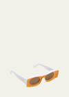 Loewe X Paula's Ibiza Original Square-frame Sunglasses In Shiny Yellow