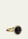 Ippolita Small Ring In 18k Gold With Diamonds In Mother Of Pearl