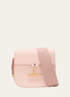 Tom Ford Tara Mini Grain Leather Crossbody Bag In Iced Nude