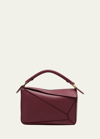 Loewe Puzzle Small Leather Shoulder Bag In Wild Berry