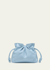 Loewe Flamenco Mini Napa Drawstring Clutch Bag In Dusty Blue