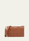 Bottega Veneta The Cassette Intrecciato Crossbody Bag In Wood-gold