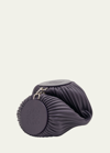 Loewe X Paula's Ibiza Bracelet Pleated Pouch Shoulder Bag In Deep Aubergine