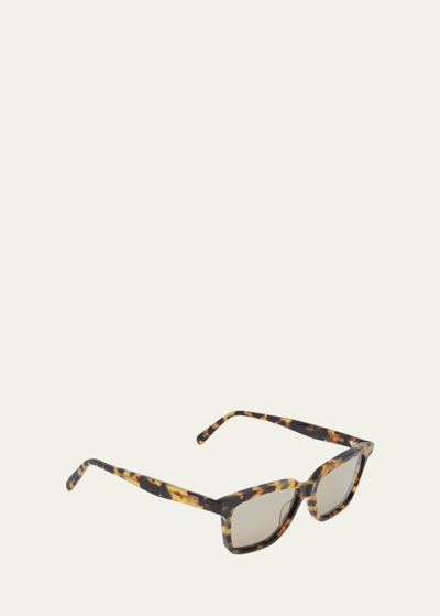 Totême The Squares Square Acetate Sunglasses In Medium Green