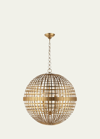 Visual Comfort Signature Mill Large Globe Lantern By Aerin In Aged Iron