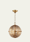 Visual Comfort Signature Mill Small Globe Lantern By Aerin In Aged Iron
