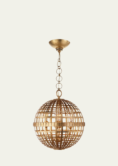 Visual Comfort Signature Mill Small Globe Lantern By Aerin In Brown