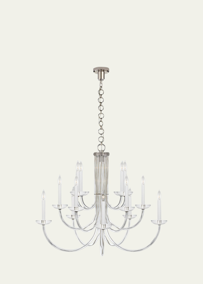 Visual Comfort Signature Wharton Chandelier By Aerin In Silver