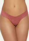 Hanky Panky Signature Lace Low-rise Thong In Light Pink