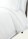 Matouk India Full/queen Flat Sheet In Azure