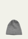 Portolano 4-ply Cashmere Slouch Beanie Hat In Cammello Scuro