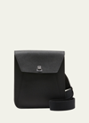 Akris Small Anouk Leather Messenger Bag In Black
