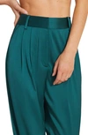 Favorite Daughter Favorite Wide Leg Satin Pants In Emerald