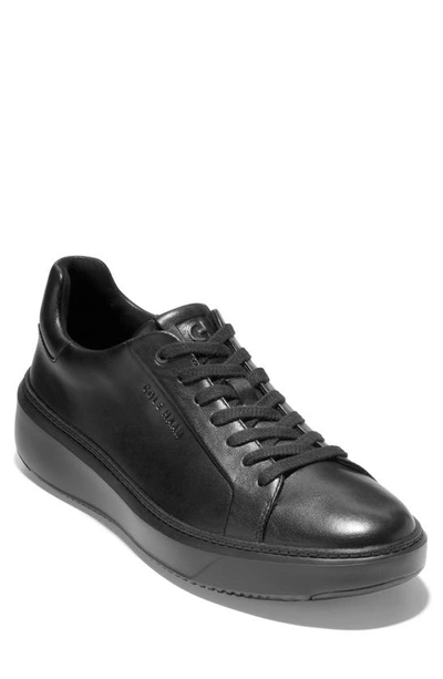 Cole Haan Grandpro Topspin Sneaker In Black Leather/ Black