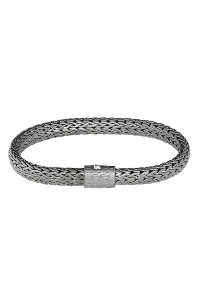 JOHN HARDY CLASSIC CHAIN BLACK RHODIUM PLATE BRACELET