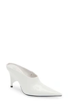 Jeffrey Campbell Vader Pointed Toe Mule In White Patent