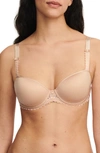 Chantelle Lingerie Every Curve Demi Underwire Bra In Beige Blush-1n