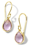 Ippolita Women's Rock Candy 18k Green Gold & Amethyst Teeny Teardrop Earrings In Purple
