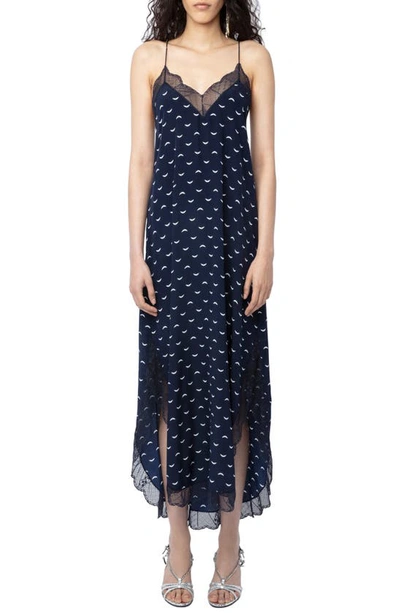 Zadig & Voltaire Ristyl Silk Dress In Marine