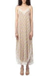 ZADIG & VOLTAIRE RISTYL LIBERTY WINGS CREPE SLIPDRESS