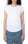 Zadig & Voltaire Skinny Rain Stars T-shirt In Blanc