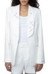 Zadig & Voltaire Date Embellished Wings Blazer In Judo