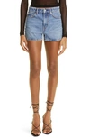 Alexander Wang Shorty Denim Shorts In Vintage Medium Indigo
