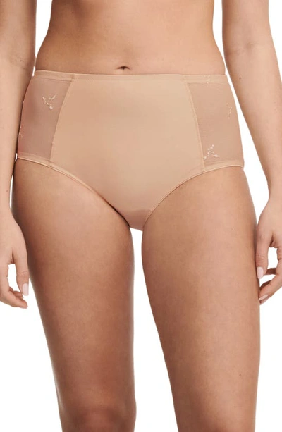 Chantelle Lingerie Every Curve High Waist Briefs In Beige Blush-1n