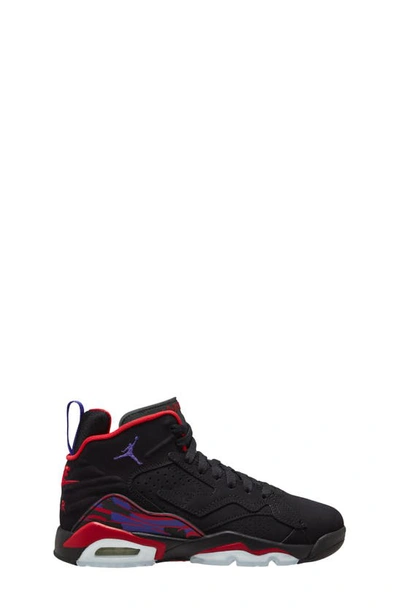 Nike Kids' Jumpman 3-peat Sneaker In Black/ Dark Concord/ Red