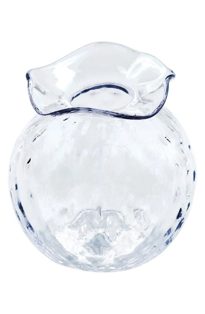 Mariposa Pineapple Texture Bud Vase In Clear