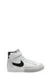 Nike Kids White & Gray Blazer Mid '77 Se Little Kids Sneakers In Black/silver/summit White