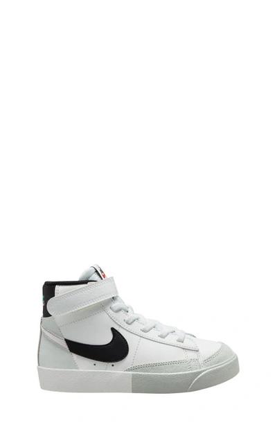 Nike Kids White & Grey Blazer Mid '77 Se Little Kids Trainers In Black/silver/summit White